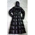 New wet look shiny nylon down dress winter coat bespoke DR2082